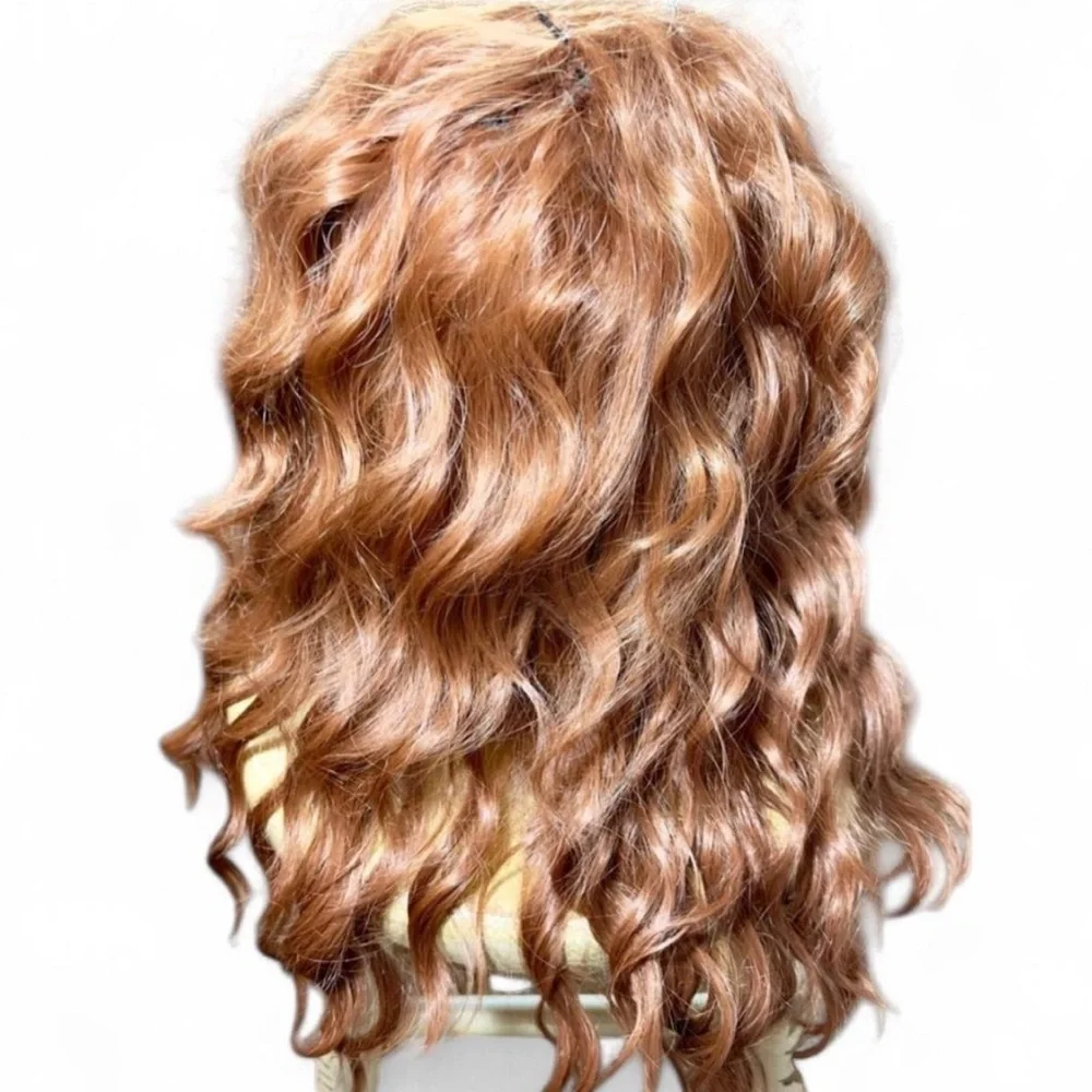 Copper Brown Long Wavy Synthetic Wig | OS | Costume/Cosplay